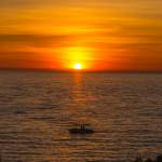 Istrien - Boot mit Sonnenuntergang